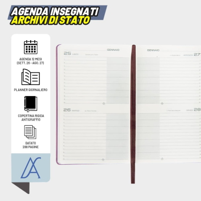 AGENDA DELL'INSEGNANTE ARCHIVI DI STATO 2026-27 PIRANDELLO
