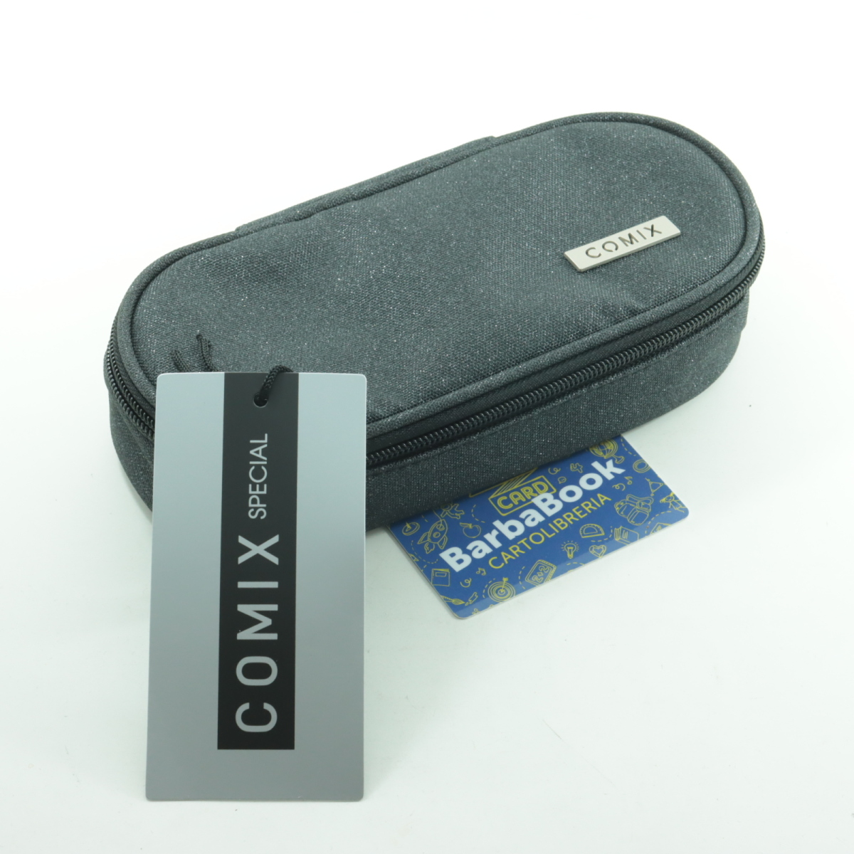 ASTUCCIO OVALE COMIX ART. 76571 NERO GLITTER