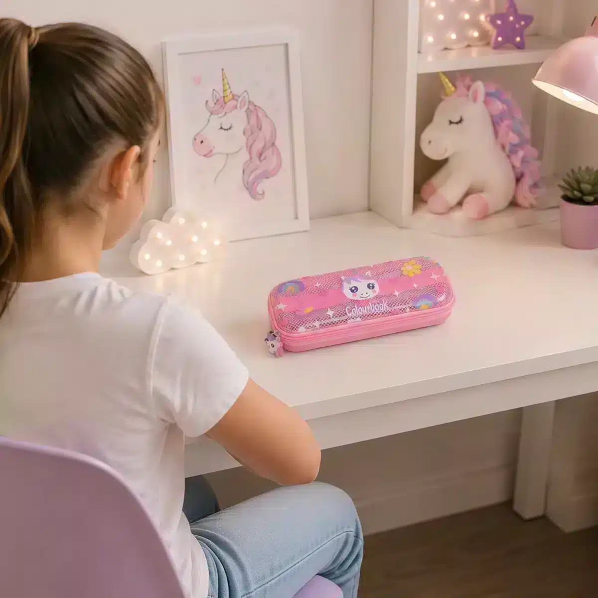 ASTUCCIO PORTAPENNE RIGIDO UNICORN COLOURBOOK
