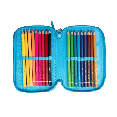 ASTUCCIO CORREDINO 3 CERNIERE SSC NAPOLI COLOURBOOK AZZURRO