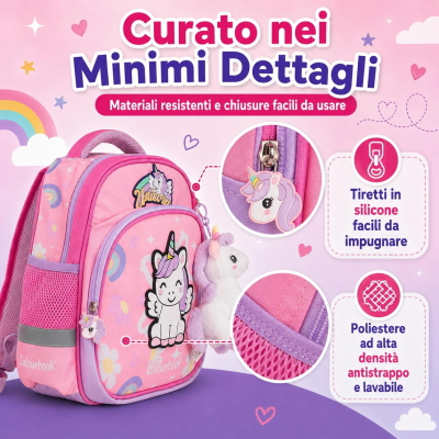 ZAINETTO ASILO UNICORN COLOURBOOK CON OMAGGIO