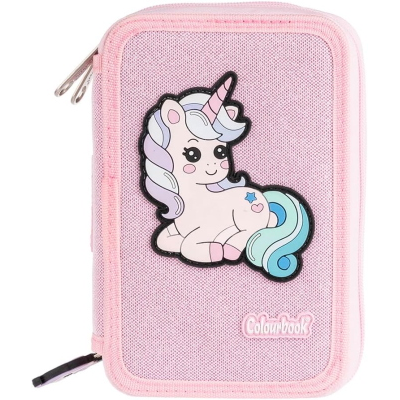 ASTUCCIO CORREDINO 3 CERNIERE COLOURBOOK UNICORN ROSA