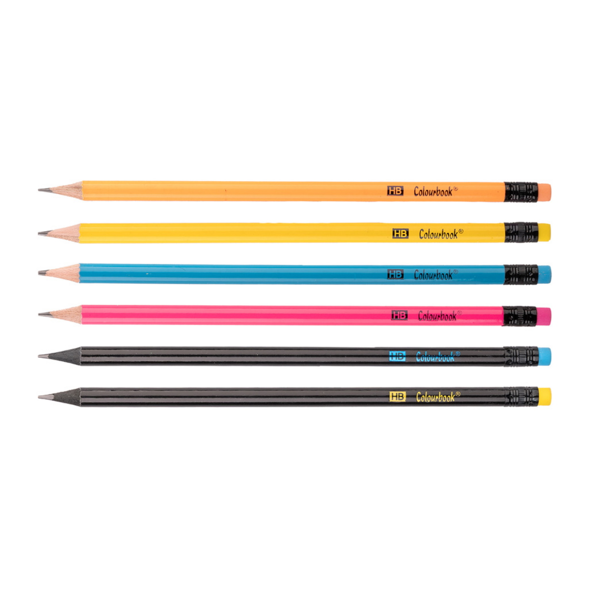 MATITA CON GOMMA FLUO COLOURBOOK GRADAZIONE HB 
